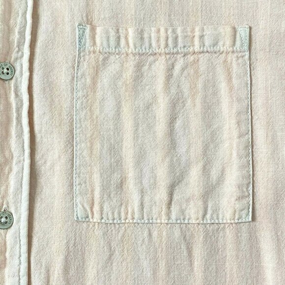 Articles of Society Womens size Large L/S Collared Button Shirt Hi Low Hem Pink - Picture 6 of 10